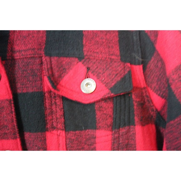 NWT Torrid Sherpa Lined Trucker Buffalo Plaid Jacket Red Plus Size 3 3X H12808 - Picture 9 of 14